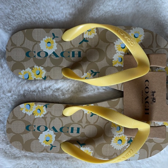 NWT Coach daisy flip flops size 8 - Picture 2 of 4